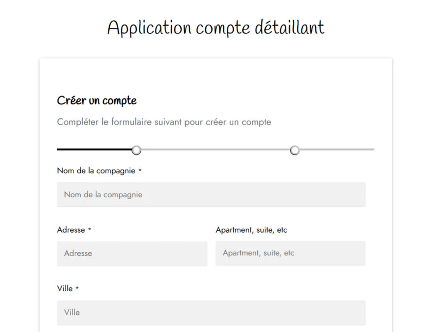 Application détaillant