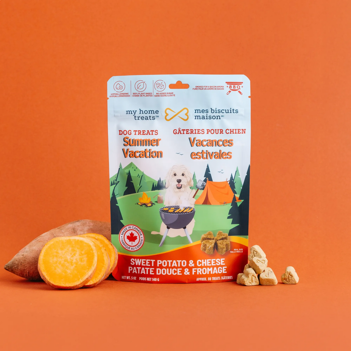 Gâterie biscuit à la patate douce pour chien — nourrissante et naturelle, Mes Biscuits Maison