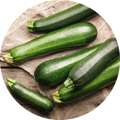 Image of zucchinis, emphasizing the antioxidant benefits of hypoallergenic dog supplements.